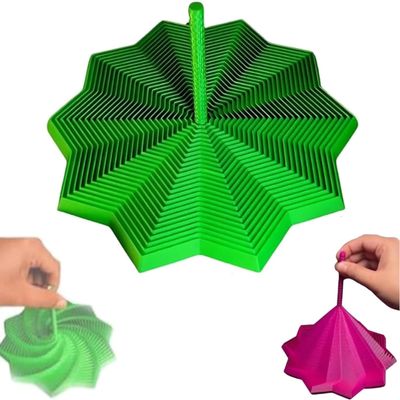 3D Printed Expanded Sensory Fidget Star - Sensory Fidget Star with Handle, Colorful Whirling Spiral Design, 2025 New Star Shaped Fidget Star (Type-G, Medium)