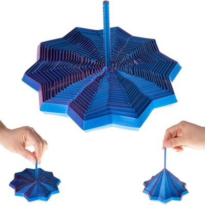 3D Printed Expanded Sensory Fidget Star - Sensory Fidget Star with Handle, Colorful Whirling Spiral Design, 2025 New Star Shaped Fidget Star (Type-D, Medium)