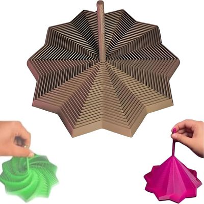 3D Printed Expanded Sensory Fidget Star - Sensory Fidget Star with Handle, Colorful Whirling Spiral Design, 2025 New Star Shaped Fidget Star (Type-F, Medium)