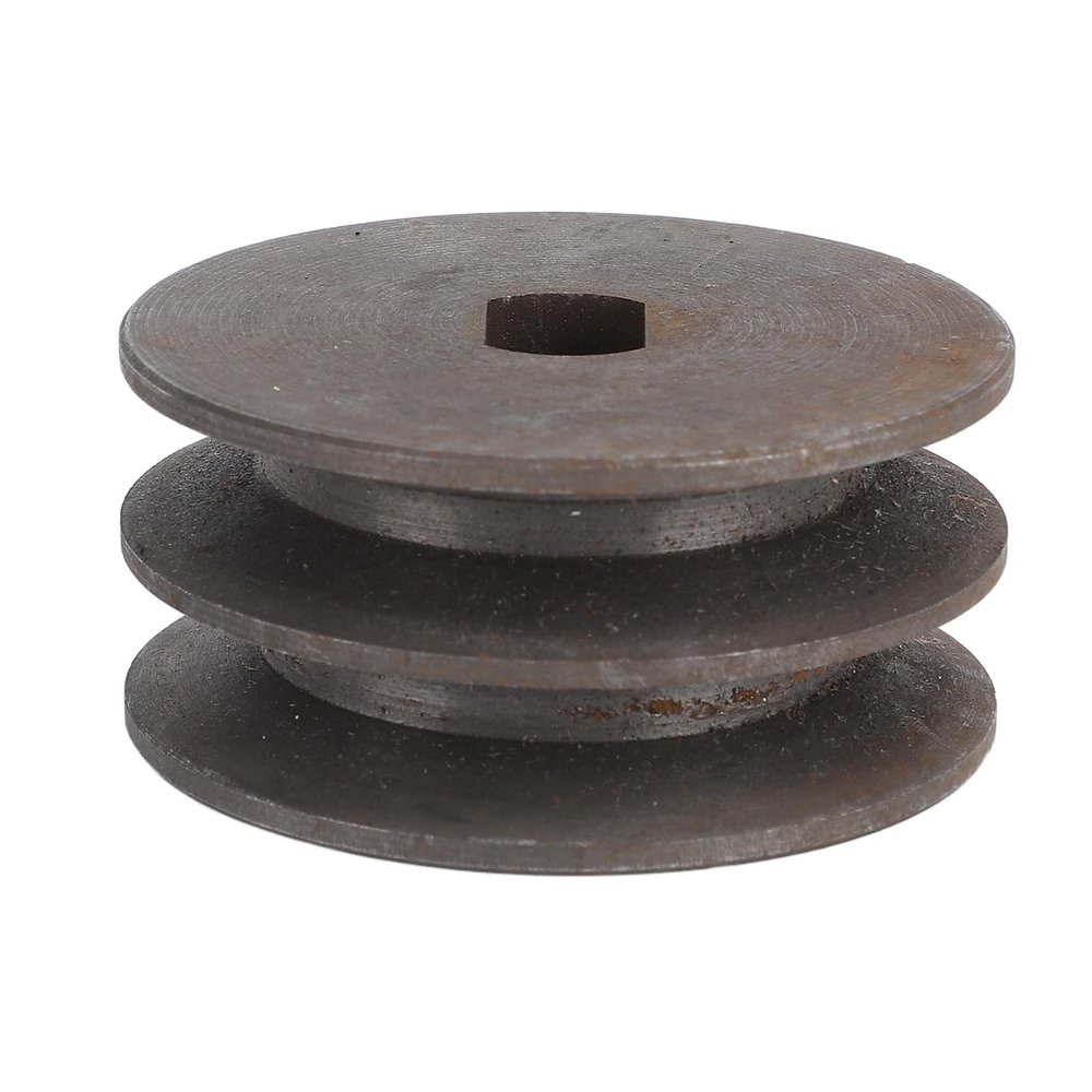 RiToEasysports Motor Belt Pulley, 12x17mm Steel Drive Modification Double Metal Belt Pulley for Brushed Brushless Direct Current Motor