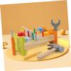 ELEOUTI Wooden Educational Pounding Peg Workbench for Safe High-Grade Material Hammering Early Development Fine Motor Skills Learning Tool for Boys view 2