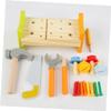 ELEOUTI Wooden Educational Pounding Peg Workbench for Safe High-Grade Material Hammering Early Development Fine Motor Skills Learning Tool for Boys view 4