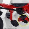 Aqur2020 Child Tricycle with Push Handle, High Carbon Steel Toddler Trike with Parent Steering and Safety Belt, Foam Wheel Noiseless Ride for Children 1.5 to 6 Years view 4