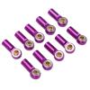 CHICIRIS Aluminium Alloy 10pcs Link Rod End Joint for AXIAL SCX10 RC Car - Easy Install for RC Hobbyists (Purple) view 2