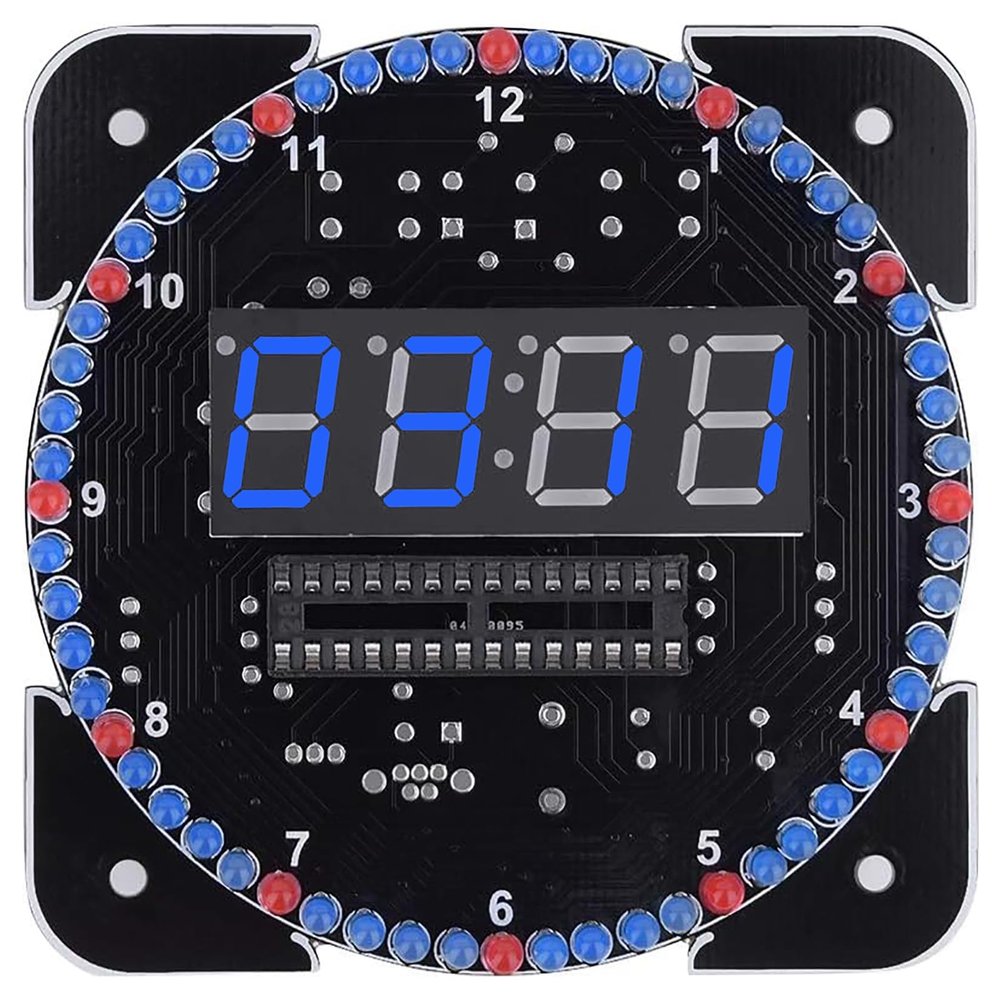 JINPIAOPIAO DIYer Digital Clock Soldering Set with Temperature Display and Alarm Function for Science Projects and Home Use