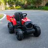 24V Kids Ride-On Tractor with Trailer, 400W Electric Farm Truck with Remote & Pedal Control, Headlights, USB MP3, Power Display, Adjustable Speeds, Safety Belt, Ride-On Toy Gift, Red view 2