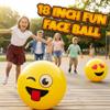 KiddieLoot 18-Inch Happy Face Playground Balls for Kids & Toddlers (2-Pack) - Jumbo Size Bouncy Balls w/Fun Smiley Designs - Lightweight Inflatable Kickballs for Boys & Girls - Indoor & Outdoor Play view 2