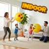 KiddieLoot 18-Inch Happy Face Playground Balls for Kids & Toddlers (2-Pack) - Jumbo Size Bouncy Balls w/Fun Smiley Designs - Lightweight Inflatable Kickballs for Boys & Girls - Indoor & Outdoor Play view 4