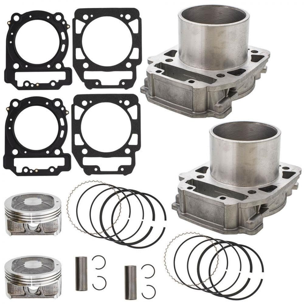 GKOKG Compatible Piston Set for Front and Rear Cylinders 799. 9cc Engine 2006 to 2015 Models