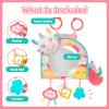 Koty Car Seat Toy - Kick and Play Activity Center with Mirror,Teether and Crinkle, Fun Travel Baby Toy for Rear Car Seat, Easier Drive with Newborns, Babies, Hanging Toys for Infants 0-6-12-18 Months view 4