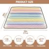 Kigai Watercolor Stripes Baby Play Mat for Floor 50'' x 50'' Soft & Anti- Slip Crawling Mat Playpen Mat Waterproof Foldable Playmat for Infants, Babies, Toddlers view 3