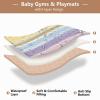 Kigai Watercolor Stripes Baby Play Mat for Floor 50'' x 50'' Soft & Anti- Slip Crawling Mat Playpen Mat Waterproof Foldable Playmat for Infants, Babies, Toddlers view 4