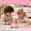 MILGEI Dancing Talking Giraffe Toy, Singing Musical Tummy Time Baby Toy with Volume Adjustment, 10 Children's Songs Light Up Toys, Repeating What You Say, Pink Giraffe Stuffed Animal for Girls Boys view 2