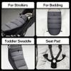 ETOFIXEE Waterproof Thickened Universal Stroller Blanket - Baby/Toddler Stroller Footmuff, Sleeping Bag & Bunting, Cold-Weather Winter Cover(Black) view 4
