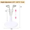 4-Pack Adjustable Doll Stand Holder for 6-8 Inch Plush Dolls & Action Figures, Accessories Designed for 15cm 17cm 6.7inch Mini Doll, White Plastic Display Base with Anti-Scratch Silicone Sleeves view 3
