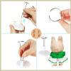 4-Pack Adjustable Doll Stand Holder for 6-8 Inch Plush Dolls & Action Figures, Accessories Designed for 15cm 17cm 6.7inch Mini Doll, White Plastic Display Base with Anti-Scratch Silicone Sleeves view 4
