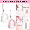 2 Pack Clear Holder Case with Checkered Strap for Pacifier Portable Storage Case for Diaper Bag Essentials Travel PVC Neutral Binky Holder Purse for Baby Boys Girls (Pink,White) view 3