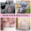 2 Pack Clear Holder Case with Checkered Strap for Pacifier Portable Storage Case for Diaper Bag Essentials Travel PVC Neutral Binky Holder Purse for Baby Boys Girls (Pink,White) view 4