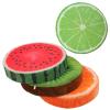 4 Fruit-Themed Plush Cushions for Children, Featuring Watermelon, Kiwi, Orange, Lemon, Great for Play Spaces view 1
