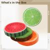 4 Fruit-Themed Plush Cushions for Children, Featuring Watermelon, Kiwi, Orange, Lemon, Great for Play Spaces view 3