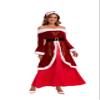 3Pcs Women Plus Size Deluxe Christmas Mrs Claus Costume,Party Fancy Christmas Santa Helper Outfit with Hat,Belt (4X-Large) view 3