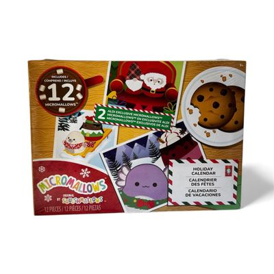 2025 Exclusive Edition Squishmallows Original Micromallows Holiday Advent Calendar, 12-Day Christmas Countdown, 12 Plush Collectibles