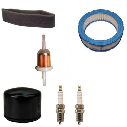 #US Replace Parts AM125424 Fliters Spark Plugs 5049 Set for Sabre 1642 2048 W for Vanguard BKR5ES (AikePart1125-0077)