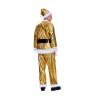 10Pcs Men Gold Deluxe Christmas Mr Claus Costume,Metallic Shiny Christmas Santa Claus Outfit with Wig,Beard,Gloves (S/M) view 3