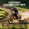 36V Electric Dirt Bike for Kids 8-14, 800W 18.6Mph 28Miles Long Range Electric Motorcycle, Racing Dual Suspension, 16" Knobby Tires, Hydraulic Disc Brakes, 3-Speed Modes Electric Bike for Kids view 3