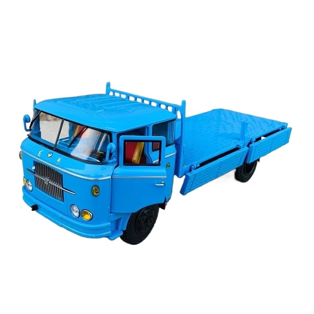 1:24 for Yellow River X7 Tractor Towed Head Heavy Automobile JN150 Truck 8 Tons Alloy Car Model Souvenir(Blue)