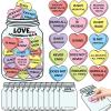 12 Sets Valentine's Day Craft Kits Religious Paper Craft Make Your Own DIY Love Heart Candy Jar Decorations Valentine Christian DIY Card for Sunday School Church Classroom Activities Party Favor view 1