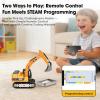 DAOGU Remote Control mini Excavator,1:64 RC Alloy Construction Vehicle Toys, STEM Tools for Learning Programming for Boys 3 4 5 6 7 8-12 Year Old Kids Christmas Birthday Gift (mini Excavator) view 2