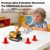 DAOGU Remote Control mini Excavator,1:64 RC Alloy Construction Vehicle Toys, STEM Tools for Learning Programming for Boys 3 4 5 6 7 8-12 Year Old Kids Christmas Birthday Gift (mini Excavator) view 3