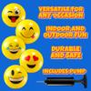 KiddieLoot 8.5-Inch Happy Face Bouncing Balls for Kids & Toddlers (Pack of 5) - Playground Balls w/ 5 Fun Designs - Lightweight Play Bouncy Ball Gifts for Boys & Girls view 3