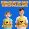 KiddieLoot 8.5-Inch Happy Face Bouncing Balls for Kids & Toddlers (Pack of 5) - Playground Balls w/ 5 Fun Designs - Lightweight Play Bouncy Ball Gifts for Boys & Girls view 4