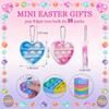 30 Packs Easter Egg Stuffers Party Favors for Kids,Pop Fidget Toys Bulk Its with Heart Cards for Kid School Classroom,Mini Pop Keychain It Easter Basket Stuffers for Teens Toddler Easter Gifts for Kid view 4