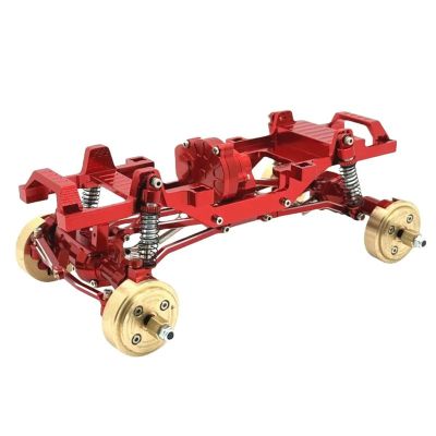 For FMS 1/24 Xiaoqi FCX24 remote control car parts upgrade dual-speed transmission all-metal frame confident(Red)