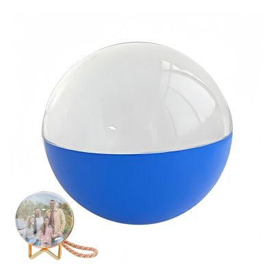 WiFi Snowball with Customizable Video Player - 2.7-inch Christmas Memory Ball Light, customizable with photos and music.(Blue)