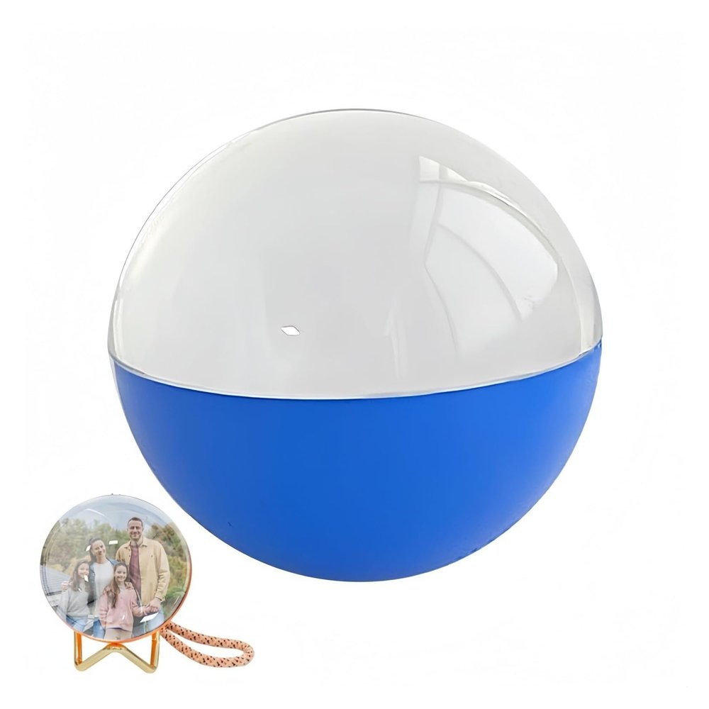 WiFi Snowball with Customizable Video Player - 2.7-inch Christmas Memory Ball Light, customizable with photos and music.(Blue)