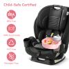[2 PACK]Kids Car Seat Cup Holder Snack Tray - Toddler Travel Essentials for Mess-Free Snacking on Road Trips, Travel Accessory Compatible with Safety Seats & Strollers Console, (Sky Blue+Pink) view 3