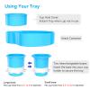 [2 PACK]Kids Car Seat Cup Holder Snack Tray - Toddler Travel Essentials for Mess-Free Snacking on Road Trips, Travel Accessory Compatible with Safety Seats & Strollers Console, (Sky Blue+Pink) view 4