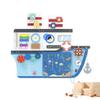 BlueWood Wooden Wall Busy Board Panels, Toddler Learning Activity Center, Montessori Philosophy Sensory, Educational Toys, Conducive to All-Round Development - Ship view 1