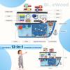 BlueWood Wooden Wall Busy Board Panels, Toddler Learning Activity Center, Montessori Philosophy Sensory, Educational Toys, Conducive to All-Round Development - Ship view 2