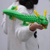 BANPIWOLG 47.5inch Large 3D Printed Dragon,Flexible Joint Animal lacertid Figurines, Home Office Decor,Fidget Toy for Adults Teens Festival Gifts,Easter Basket Stuffers,Executive Desk Toy (Green) view 3