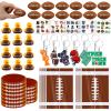 183 Pcs Football Party Favors Set 12 Rugy Goodie Bag 12 Mini Ball 12 Bracelets 12 Keychains 12 Mini Ducks 15 Tattoo Decals for Rugby Themed Birthday Gifts Football Party Suppliers School Rewards view 1