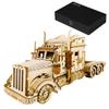 3D Wooden Puzzle - Heavy-Duty Truck Kit, Classic Vintage Truck Model with Movable Cabin Doors, Desk Display & STEM Build Kit for Adults & Hobbyists, Easy to Assemble (286PCS+) view 1