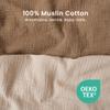 Konssy 2 Pack Muslin Bassinet Sheets for Boys, Girls, 100% Cotton Soft Breathable Fitted Bassinet Mattress Sheet, 33 x 21 inches (Brown,Summer Wheat) view 3