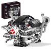 AoreSpty Build Your Own RC V8 Engine Model Kit | 770+ Pieces STEM Set | Realistic Pistons, LEDs, Smoke Effects | App & Remote Control view 1