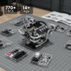 AoreSpty Build Your Own RC V8 Engine Model Kit | 770+ Pieces STEM Set | Realistic Pistons, LEDs, Smoke Effects | App & Remote Control view 3