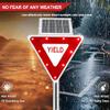 28" Solar Powered LED Flashing Yield Sign with 18.8V Solar Panel & Mounting Accessories - High Visibility Traffic Sign for Crosswalks and Safety Zones view 3